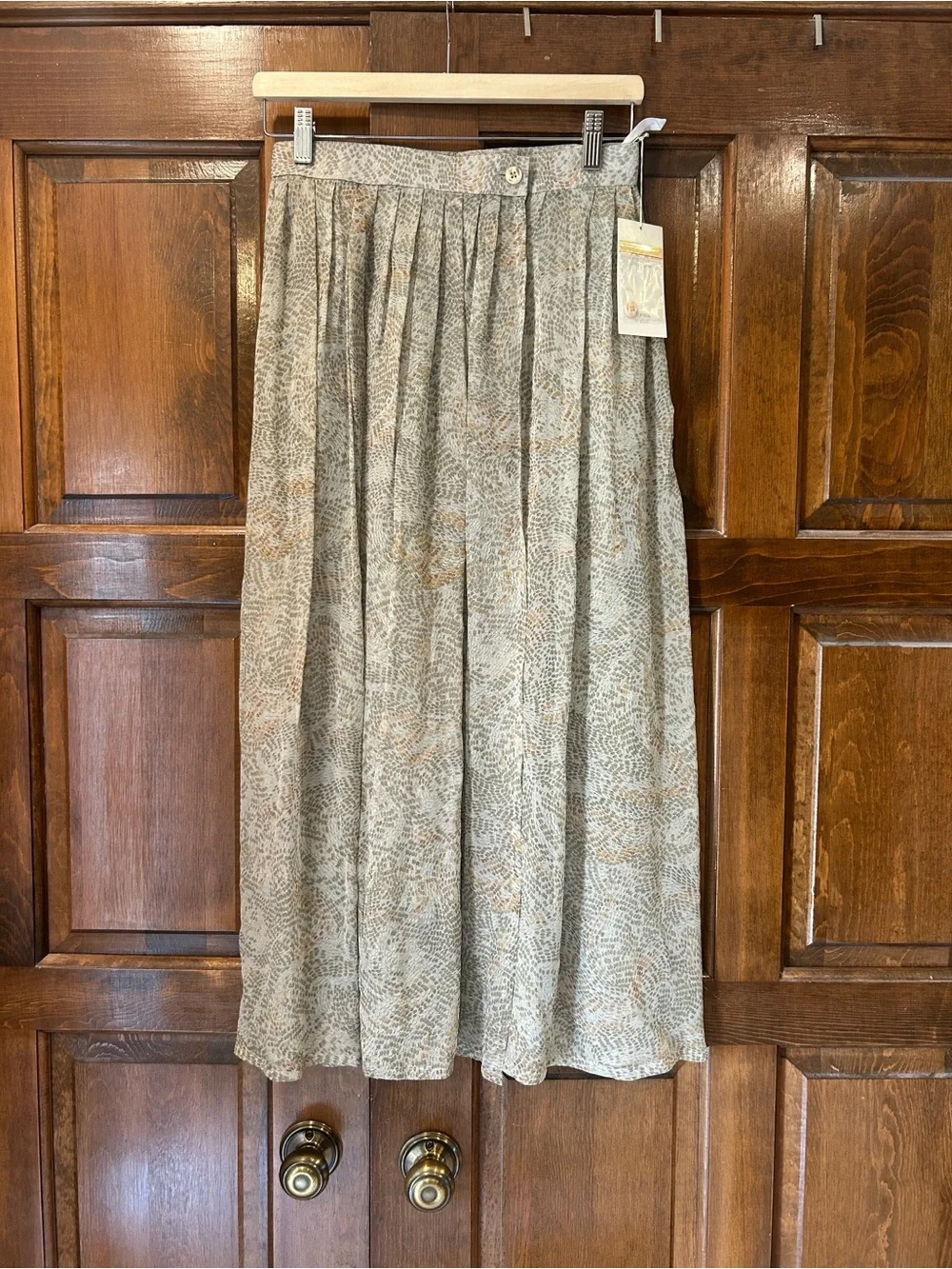 NWT Christian Aujard Size 6 Silk‎ Skirt Sheer Patterned Maxi Pleated Luxury
